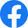 A blue and white facebook logo in a circle.