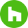 A green circle with an h in the middle.